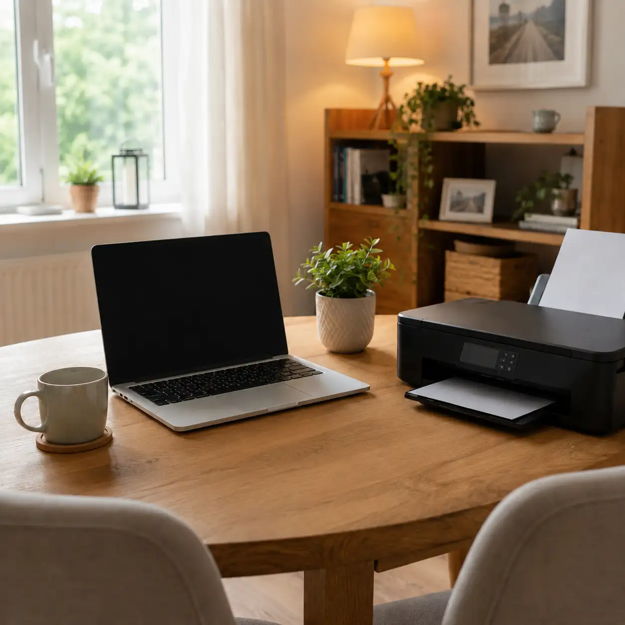 IT-Hilfe für Privatkunden mit Laptop und Drucker